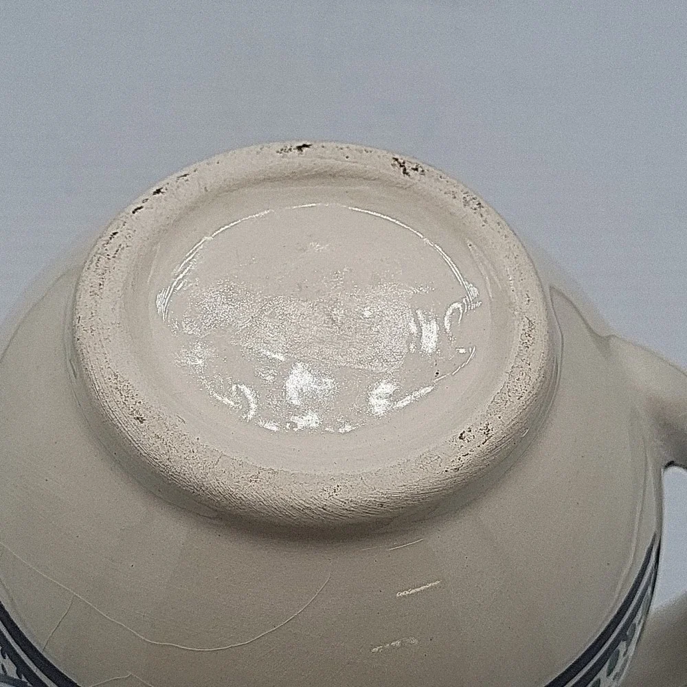 Mediterranean Le Souk Ceramique Hand‎ Painted Floral Pitcher/Mug  Multicolor
